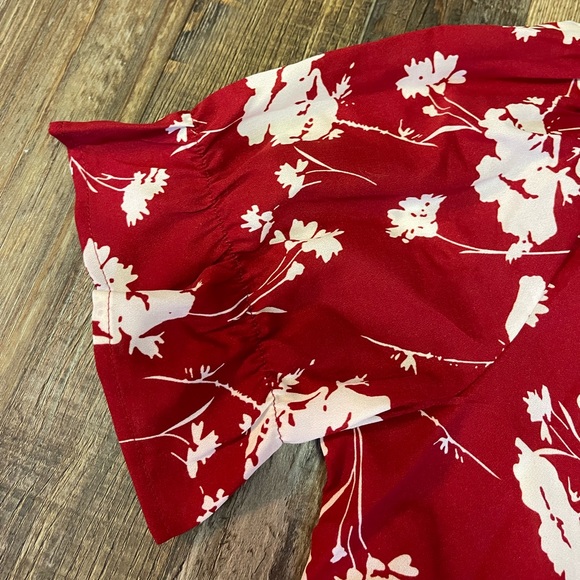 Allegra K Peplum Wrap Top, size M, NWT - Picture 5 of 8